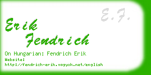 erik fendrich business card